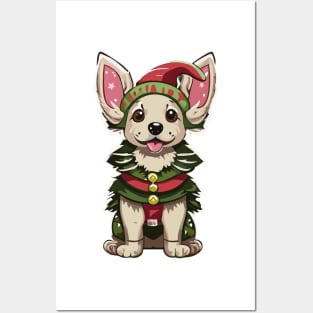 Christmas Dog - Big Ears Posters and Art